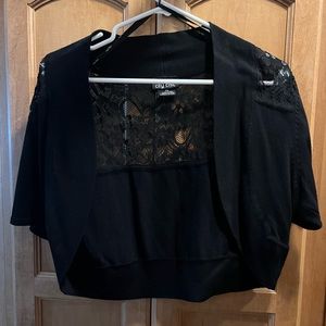 Black lace shrug.
